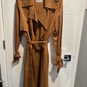 Soia & Kyo bronze long trench Coat.